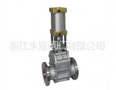 不(bu)鏽鋼氣動(dong)陶瓷雙閘(zhá)闆閥Z644TC