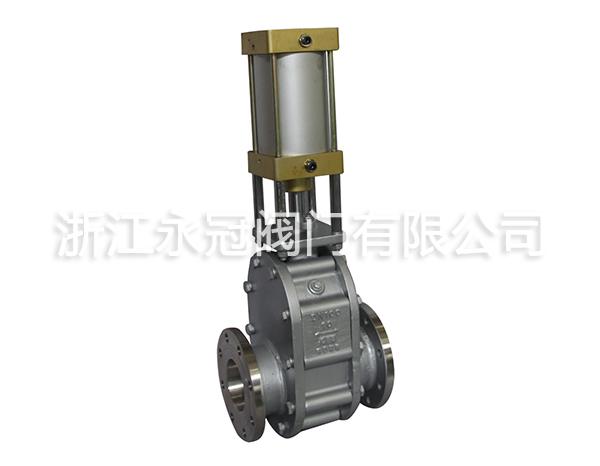 不鏽鋼氣動陶(táo)瓷雙閘闆閥Z644TC