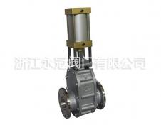 不鏽鋼(gang)氣動陶瓷(ci)雙閘闆閥(fá)Z644TC