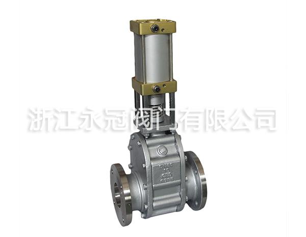 不鏽(xiù)鋼氣動陶瓷雙(shuang)閘闆閥Z644TC